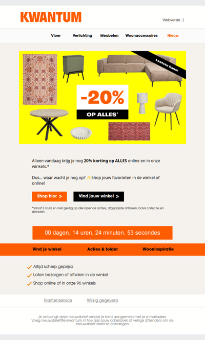 Laatste kans! 20% korting op ALLES