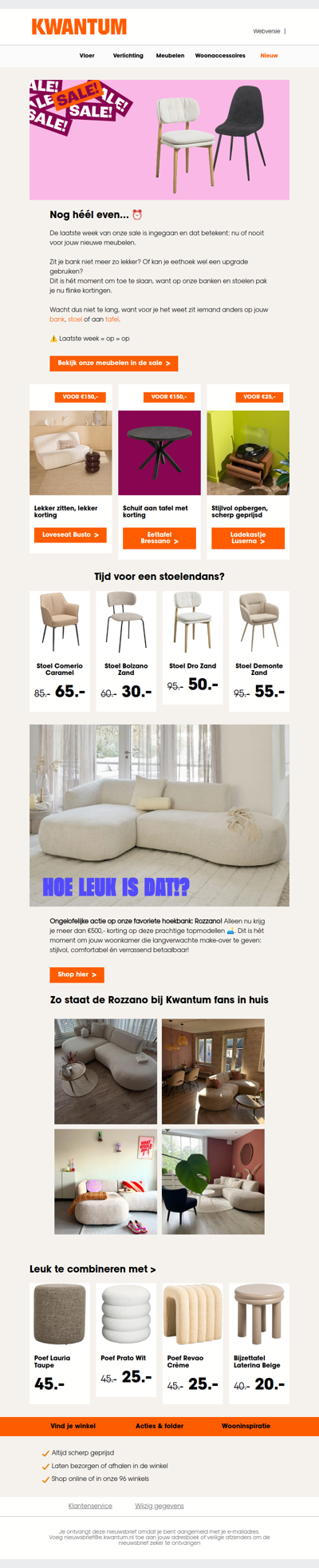 Laatste week sale: meubelen met hoge korting