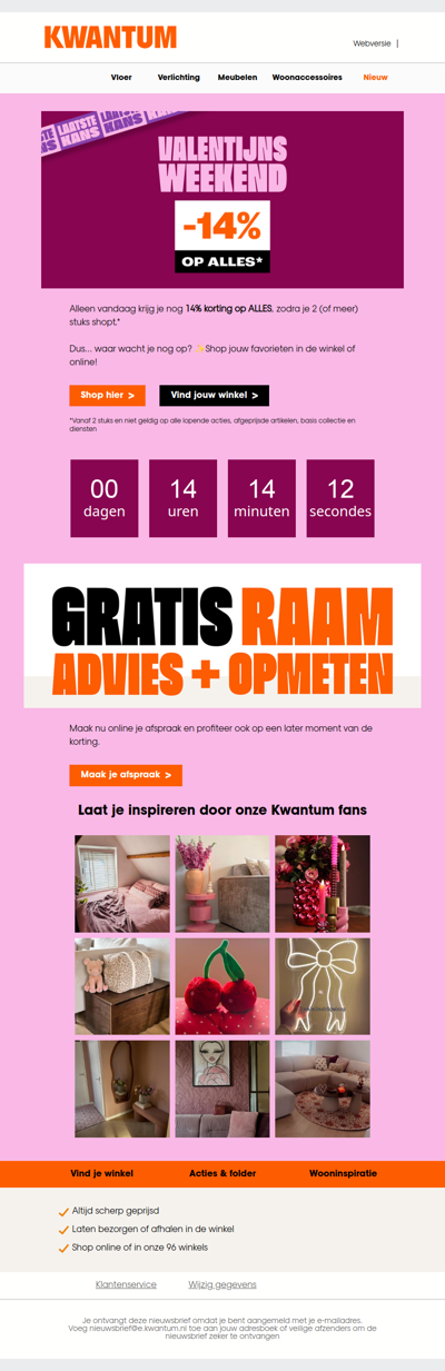 Laatste kans! 14% korting op ALLES 💝