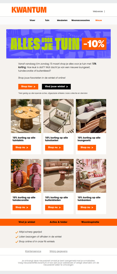 10% korting op alles voor je tuin! 🌻