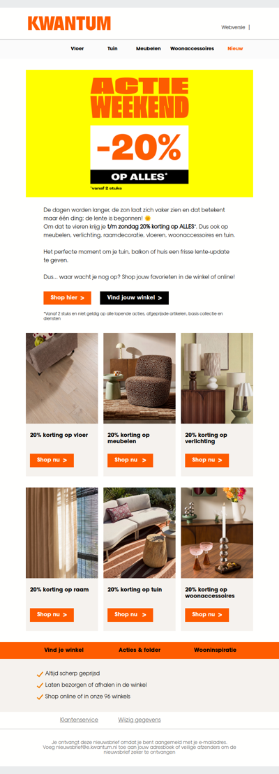 🌷 De lente is begonnen; vier het met 20% korting ALLES!