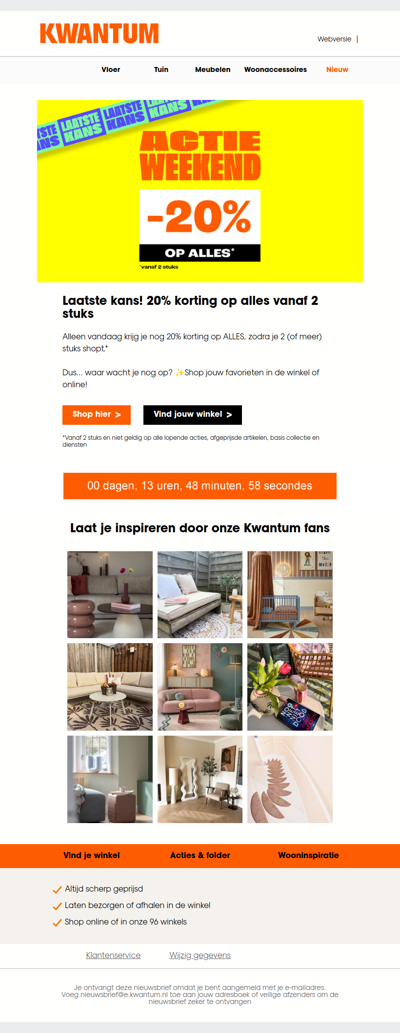 Laatste kans! 20% korting op ALLES🌞