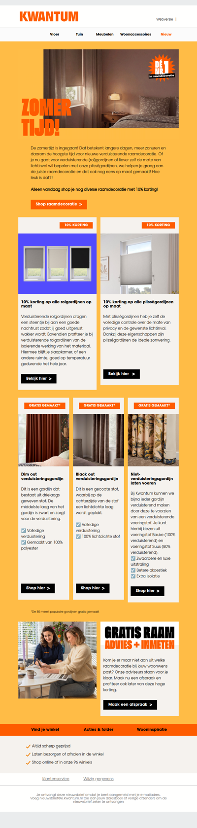 De zomertijd is ingegaan! 🌞 Ontdek verduisterende raamdecoratie op maat