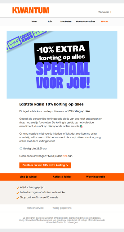 Laatste dag: 10% korting op alles 🌞