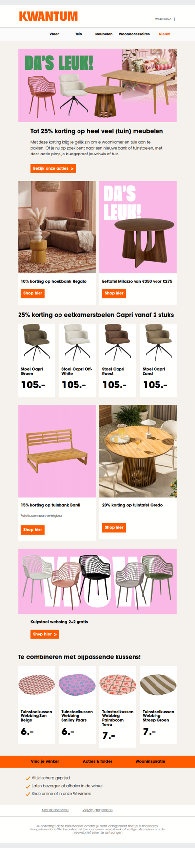 Tot 25% korting op heel veel (tuin)meubelen 🤩