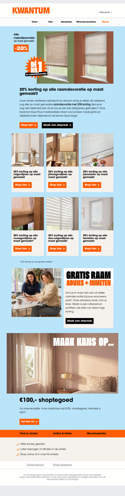 Laatste weekend! 20% korting op alle raamdecoratie op maat gemaakt🔥