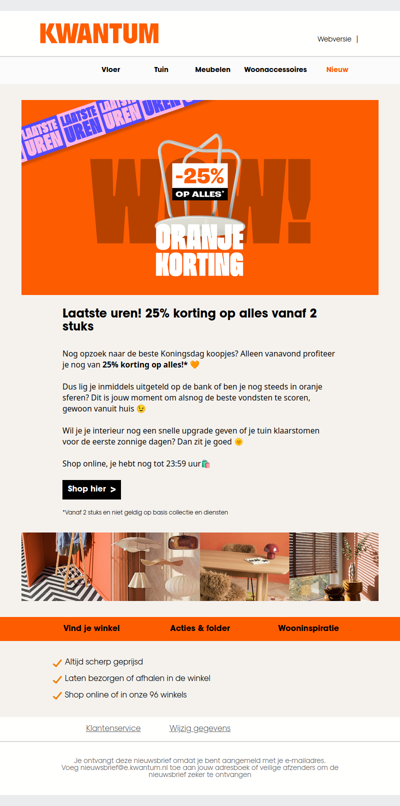 Laatste uren: 25% korting op ALLES!⌛️🧡