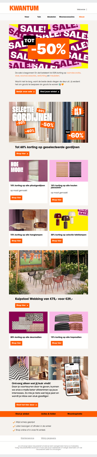 De sale is gestart! Tot 50% korting