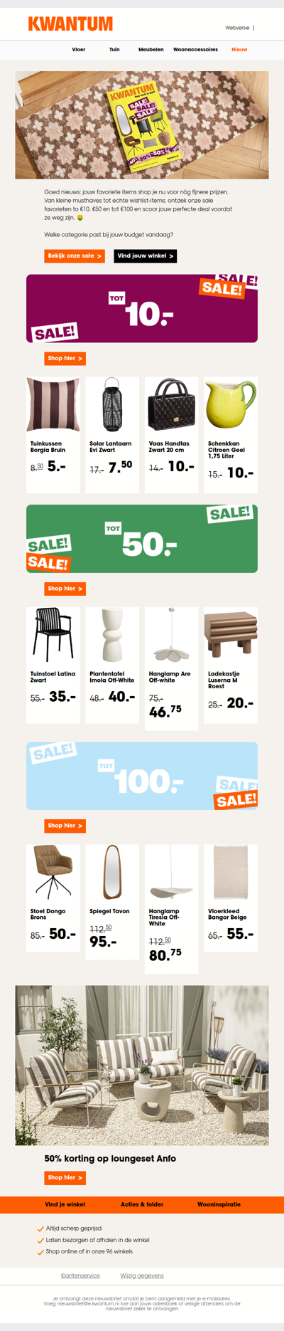 Shop jouw sale favorieten tot 10, 50 en 100 euro 🤑