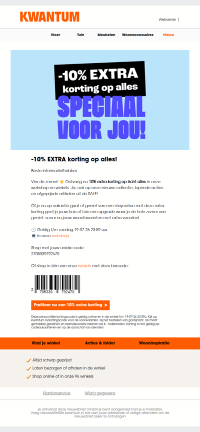 Vier de zomer! 🌞 10% extra korting op alles