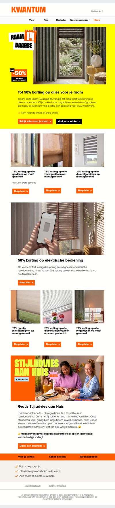 Raam14daagse! Tot 50% korting op alles voor je raam 🪟