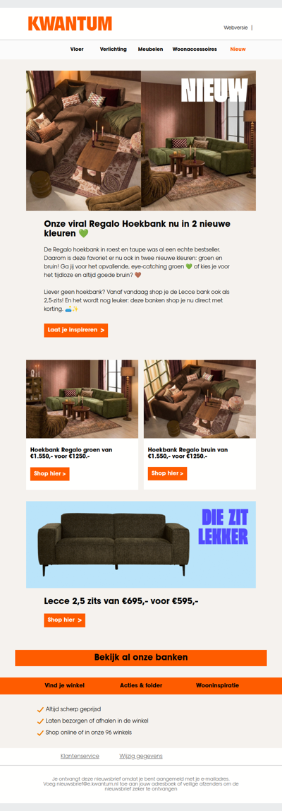 Onze viral Regalo Hoekbank nu in 2 nieuwe kleuren 💚