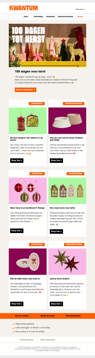 WOW! Nog maar 100 dagen tot  kerst 🎄