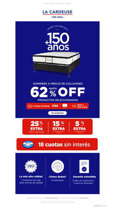 ¡Sommiers a precio de colchones! 🔥 Aprovechá la promo aniversario