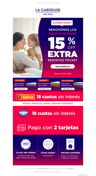 ¡Last chance! 🚨 18 cuotas sin interés + 15% EXTRA