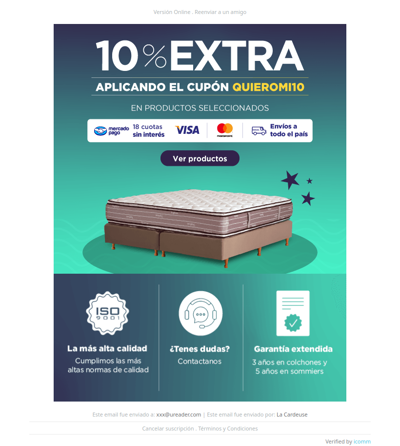 😴 Más confort, menos precio: 10% EXTRA OFF