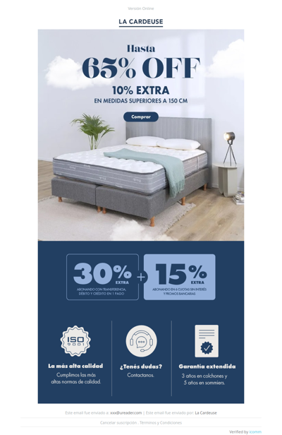 Renová tu descanso: ¡hasta 65% OFF! 💤