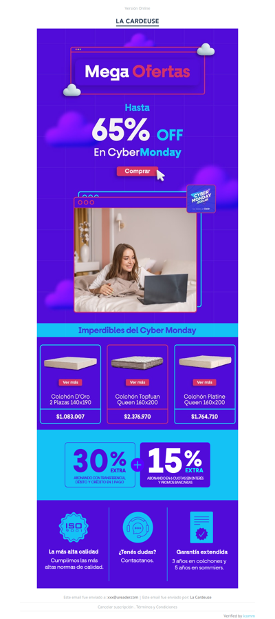 💥 ¡Imperdibles del Cyber Monday! Hasta 65% OFF 🔥