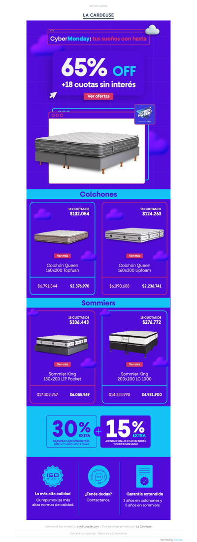 🌟 Este Cyber, tu descanso tiene un 65% de descuento🎉