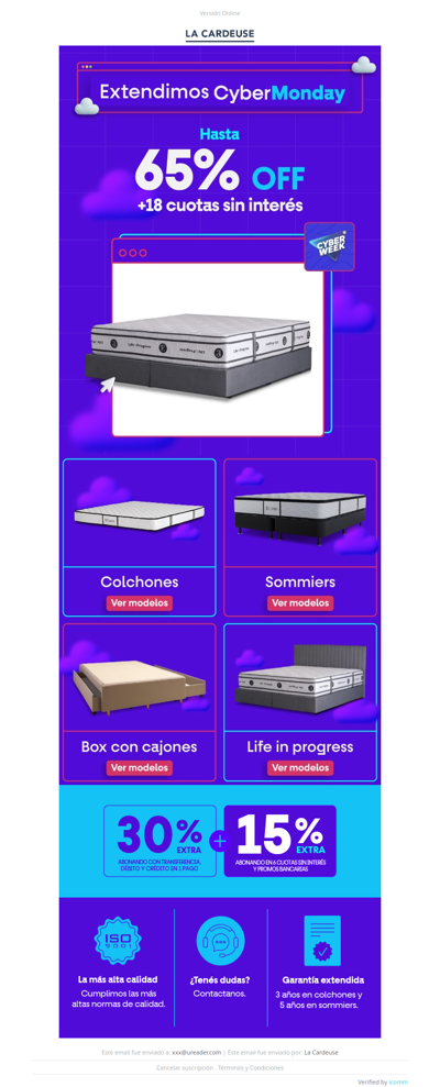 😱 ¡Extendimos el Cyber! Seguí ahorrando hasta 65%