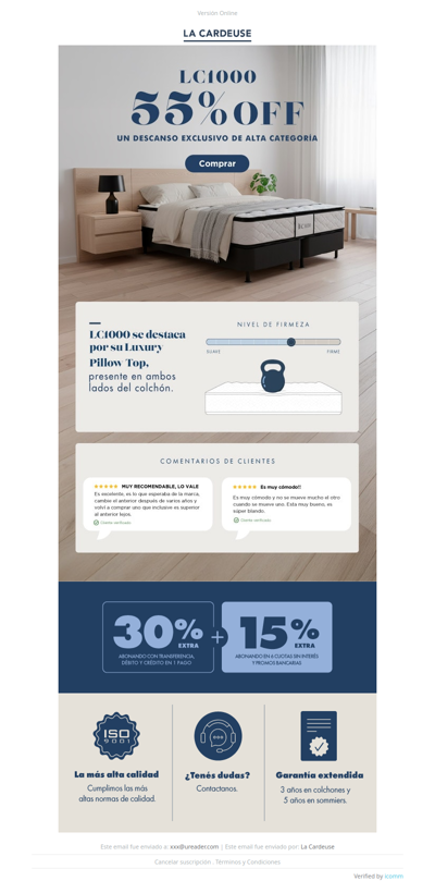 🌙 ¡Tu descanso sueña en grande! 55% OFF en LC 1000