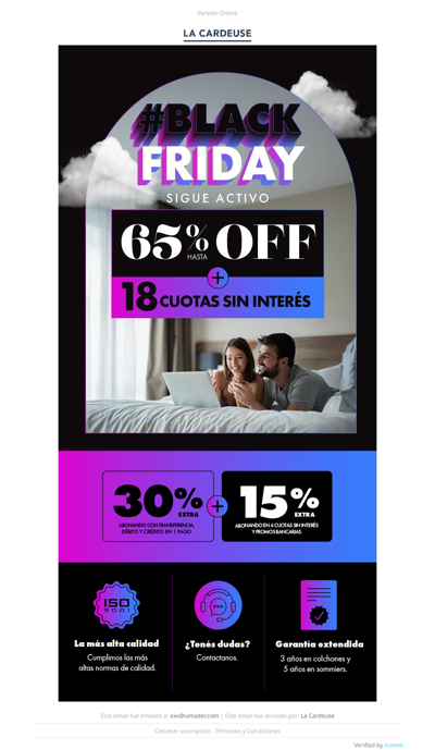 Comprá con 65% OFF en este Black Friday 🖤