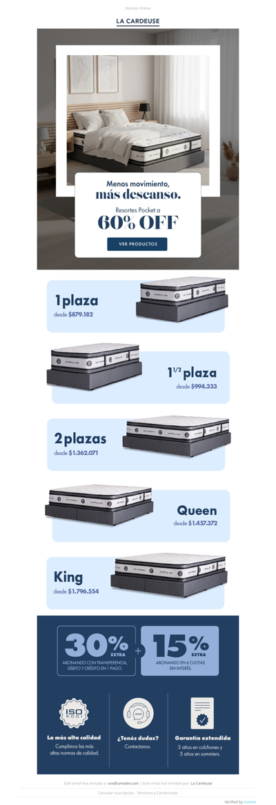 🚨 ¡No te lo pierdas! Resortes Pocket con hasta 60% OFF