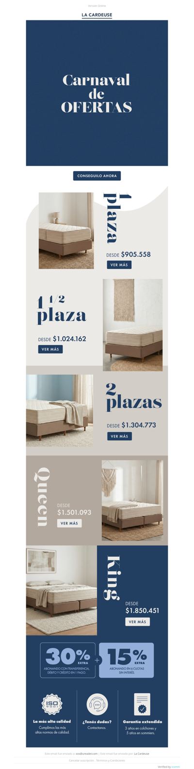 🛌¡Más espuma, más descanso! Hasta 55% en seleccionados