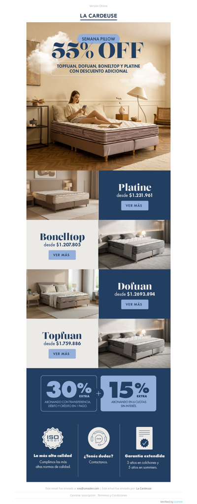 🛏️¡Semana Pillow: 10% EXTRA en colchones seleccionados!