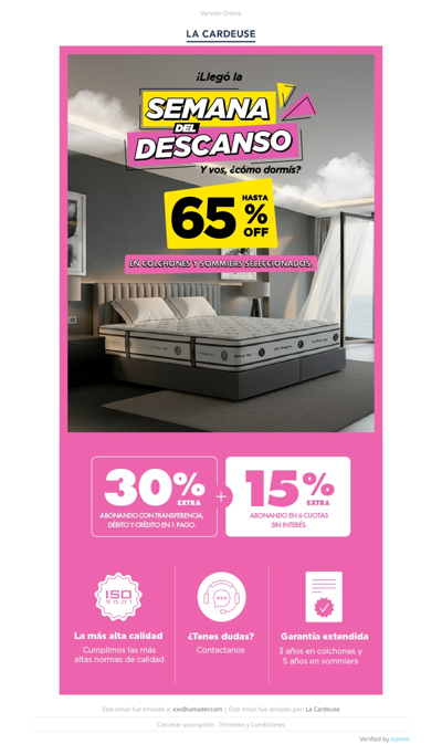 🔥Llegó la Semana del Descanso: hasta 65% OFF