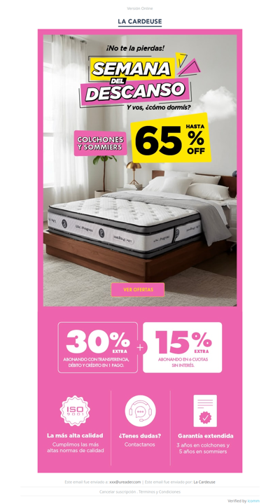 🛏️ ¡Transformá tu descanso con un 65% OFF!