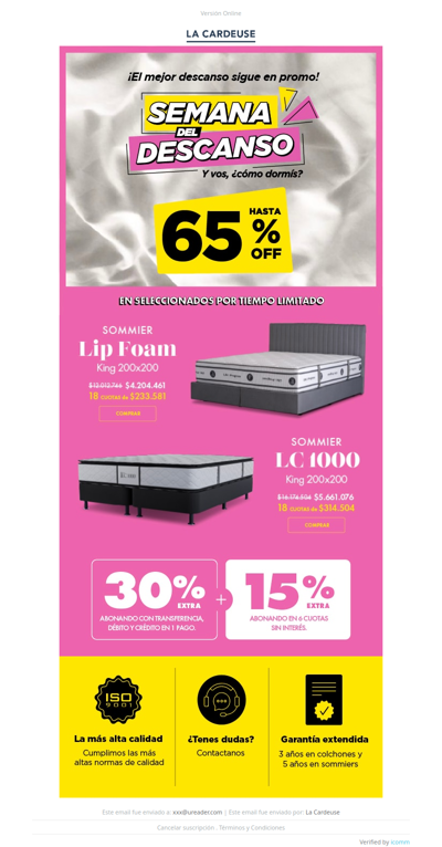 😱¡No duermas esta promo! Últimos días de 65% OFF