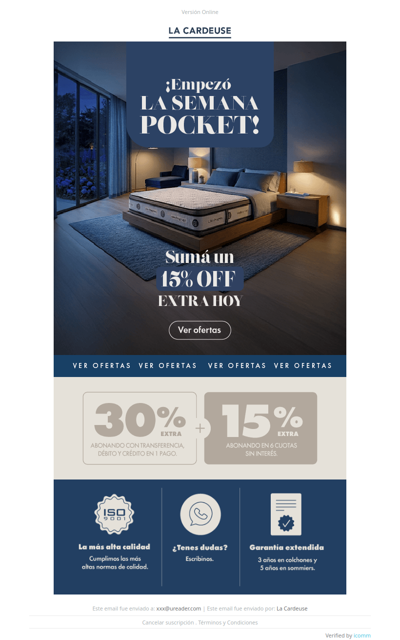 Renová tu descanso: 15% EXTRA en la Semana Pocket 💳