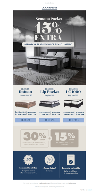 Semana Pocket: Ofertas exclusivas en sommiers Dofuan, Lip y LC 1000 💤