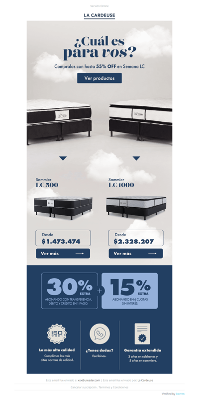 ¿Cuál es para vos? LC 500 o LC 1000 con 55% OFF🛌