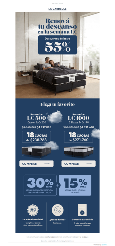 ¿LC 500 o LC 1000? Llevate tu favorito al 55% OFF 🛌