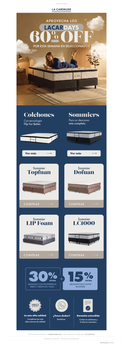 Aprovechá Lacardays: 60% OFF solo por esta semana ⏳