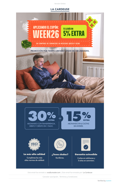 ¿Buscás un sommier grande? Tenés un 5% EXTRA exclusivo 🛌