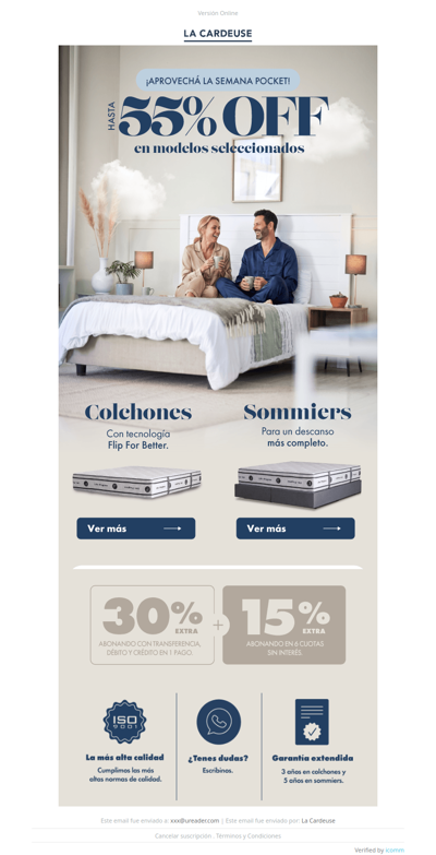 🛏️ ¡Aprovechá la Semana Pocket! Hasta 55% OFF