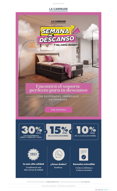 🔥 Hasta 65% OFF en sommiers de La Cardeuse