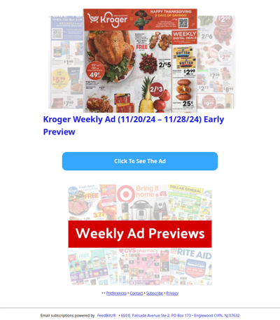 🔥Kroger Weekly Ad (11/20/24 - 11/28/24) Early Preview