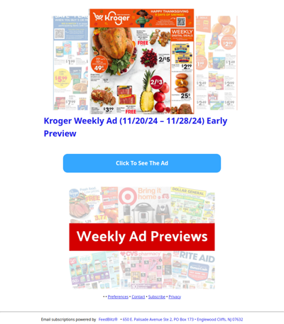 🔥Kroger Weekly Ad (11/20/24 - 11/28/24) Early Preview