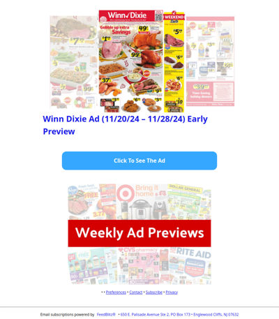 🔥 Winn Dixie Ad (11/20/24 - 11/28/24) Early Preview