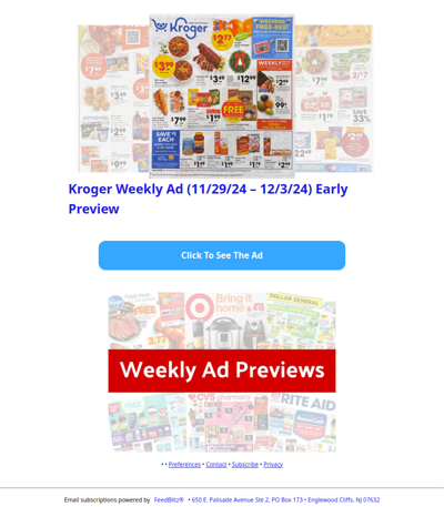 🔥Kroger Weekly Ad (11/29/24 - 12/3/24) Early Preview