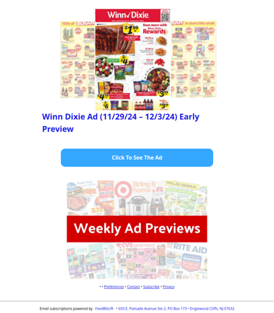 🔥 Winn Dixie Ad (11/29/24 - 12/3/24) Early Preview