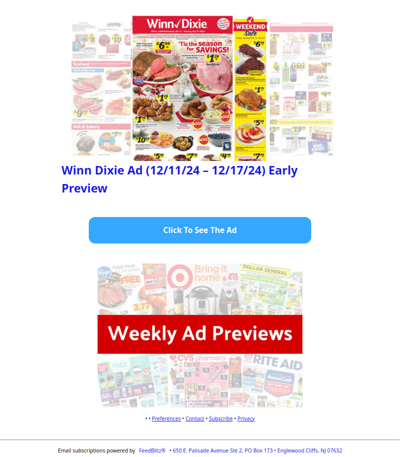 🔥 Winn Dixie Ad (12/11/24 - 12/17/24) Early Preview