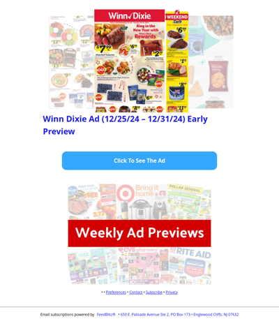 🔥 Winn Dixie Ad (12/25/24 - 12/31/24) Early Preview