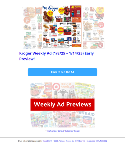 🔥Kroger Weekly Ad (1/8/25 - 1/14/25) Early Preview!