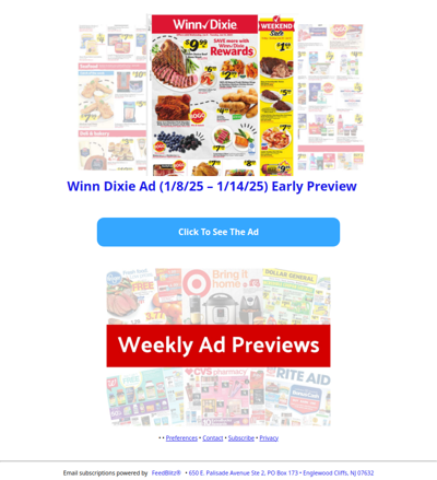 🔥 Winn Dixie Ad (1/8/25 - 1/14/25) Early Preview