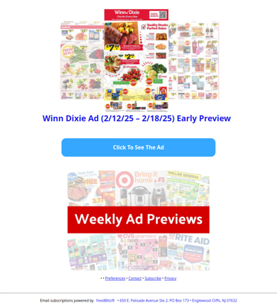 🔥 Winn Dixie Ad (2/12/25 - 2/18/25) Early Preview